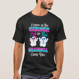 Keeper of the Gender Grandma Loves You Baby Announ T-Shirt