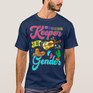 Keeper Of The Gender Guitar Gender Reveal Cinco De T-Shirt