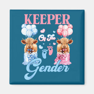 Keeper of the gender heifer or bull baby magnet