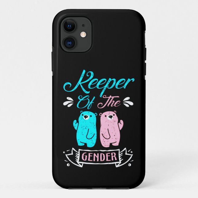 Keeper of the Gender Pink and Blue Teddy Bear Case-Mate iPhone Case (Back)