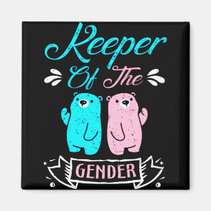 Keeper of the Gender Pink and Blue Teddy Bear Magnet