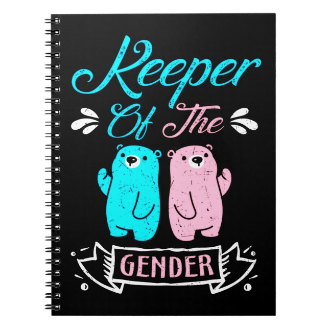 Keeper of the Gender Pink and Blue Teddy Bear Notebook (Front)