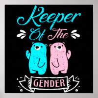 Keeper of the Gender Pink and Blue Teddy Bear