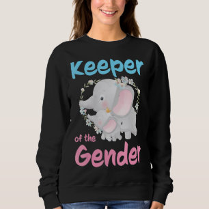 Keeper Of The Gender Pink Or Blue Baby Elephant Re Sweatshirt