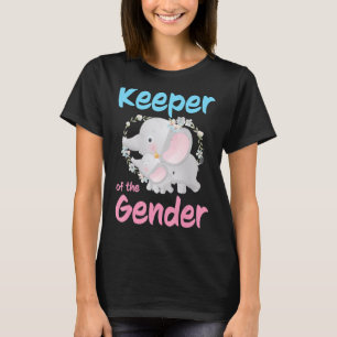 Keeper Of The Gender Pink Or Blue Baby Elephant Re T-Shirt