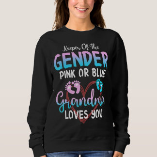 Keeper Of The Gender Pink Or Blue Grandma Loves Yo Sweatshirt