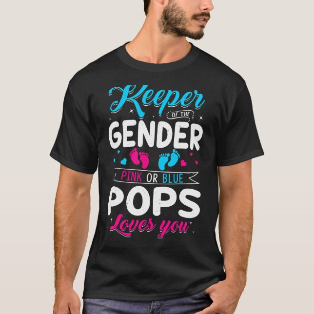 Keeper Of The Gender Pops Loves You Baby Announcem T-Shirt (Front)