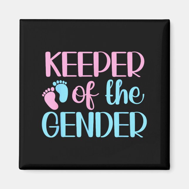 Keeper Of The Gender Pregnancy Announcement Gender Magnet (Front)