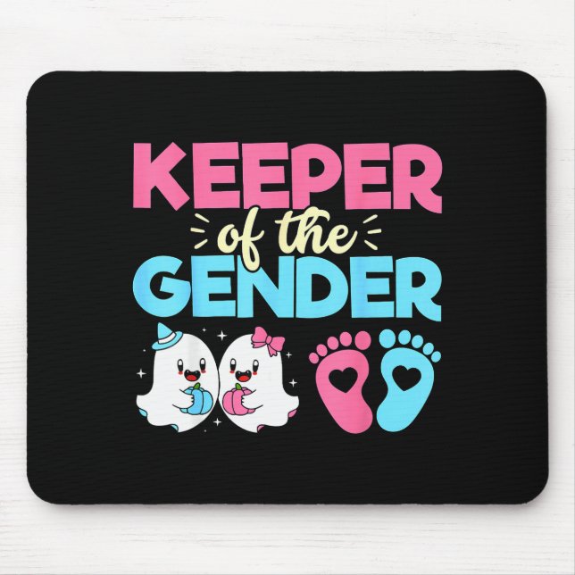Keeper Of The Gender Pumpkin Halloween Baby Gender Mouse Pad (Front)