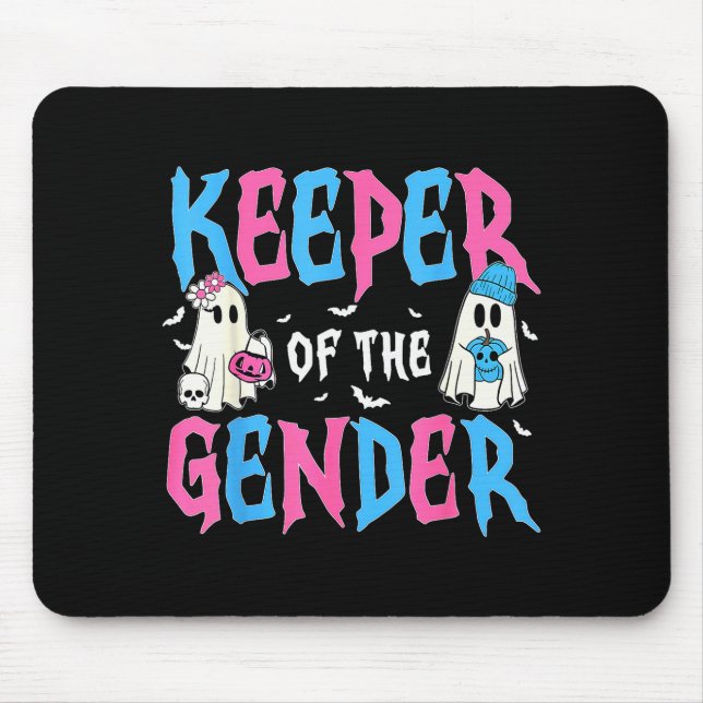 Keeper Of The Gender Pumpkin Halloween Baby Gender Mouse Pad (Front)