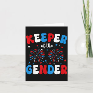 Keeper Of The Gender Reveal 4th July Fireworks Card