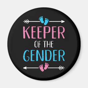 Keeper of the gender reveal baby announcement magnet