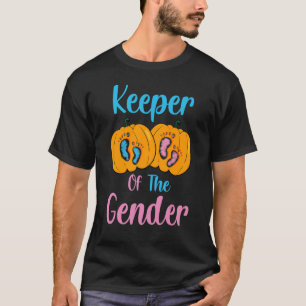 Keeper Of The Gender Reveal Baby Pregnancy Hallowe T-Shirt