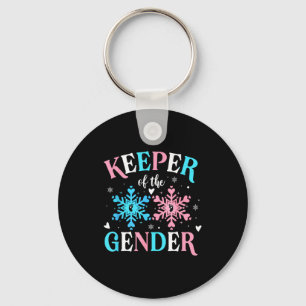 Keeper Of The Gender Reveal Baby Snowflake Nk Or B Key Ring