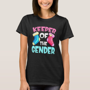 Keeper Of The Gender Reveal Baby Sock  Pink Blue T-Shirt