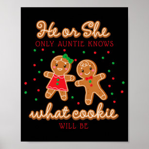 Keeper Of The Gender Reveal Gingerbread Auntie Poster