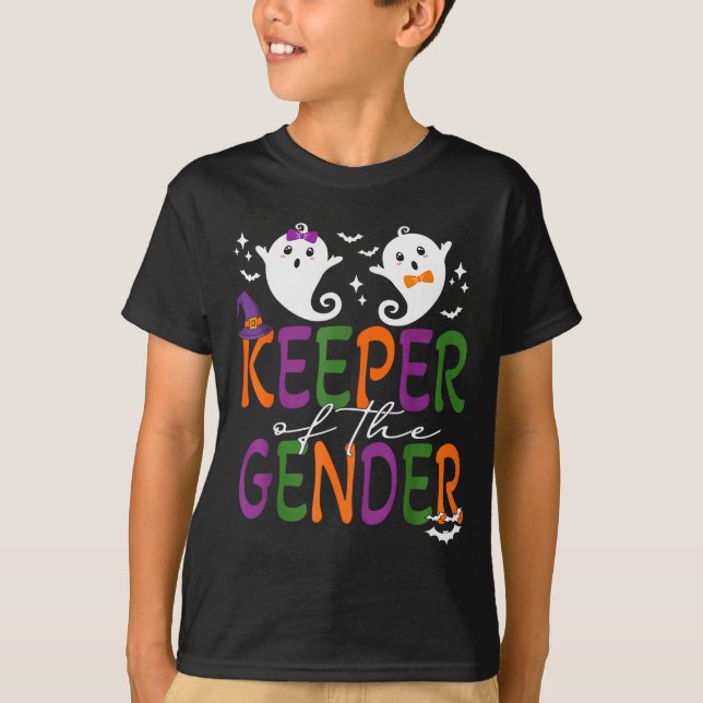 Keeper Of The Gender Reveal Halloween Pregnancy An T-Shirt (Front)