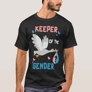 Keeper of the Gender Reveal Party Baby Shower Boy  T-Shirt