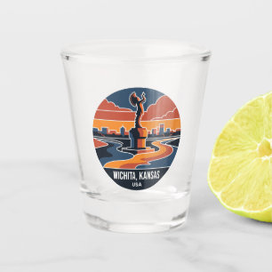 Keeper of the Plains Kansas Shot Glass