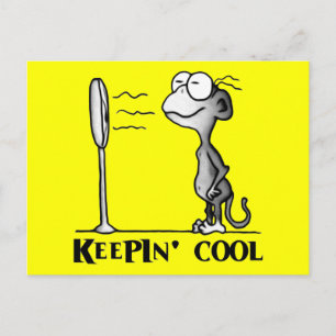 Keepin' Cool Monkey Postcard