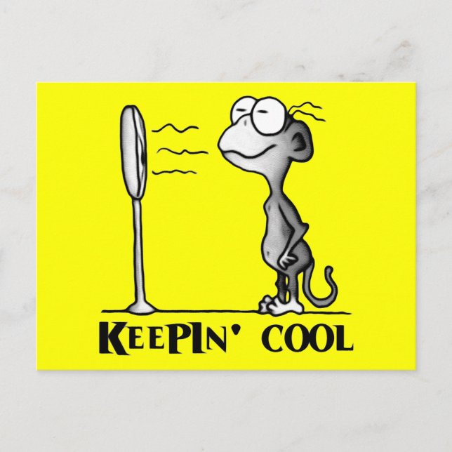 Keepin' Cool Monkey Postcard (Front)