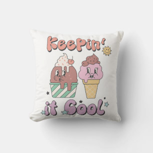 Keepin' It Cool Retro Summer Cushion