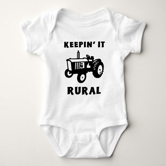 Keepin' It Rural Baby Bodysuit (Front)