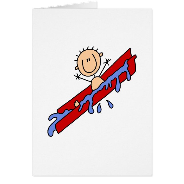 Keeping Cool On The Water Slide Card (Front)