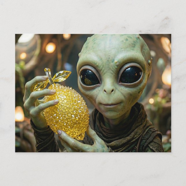 Keeping in Touch | Alien and Crystalline Lemon Postcard (Front)