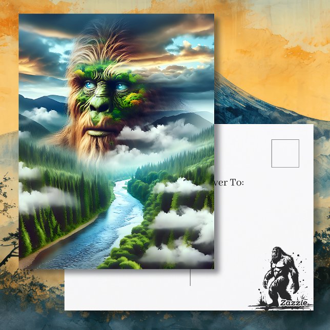 Keeping in Touch | Blue Eyed Bigfoot Postcard (Creator Uploaded)