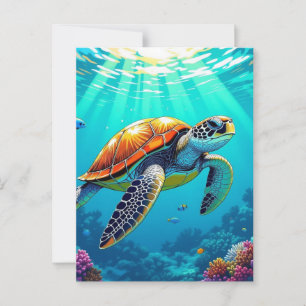 Keeping in Touch    Sea Turtle Postcard