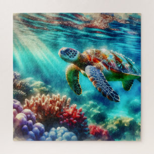 Keeping in Touch    Sea Turtle Swimming Jigsaw Puzzle