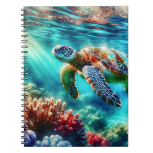 Keeping in Touch Sea Turtle Swimming Notebook