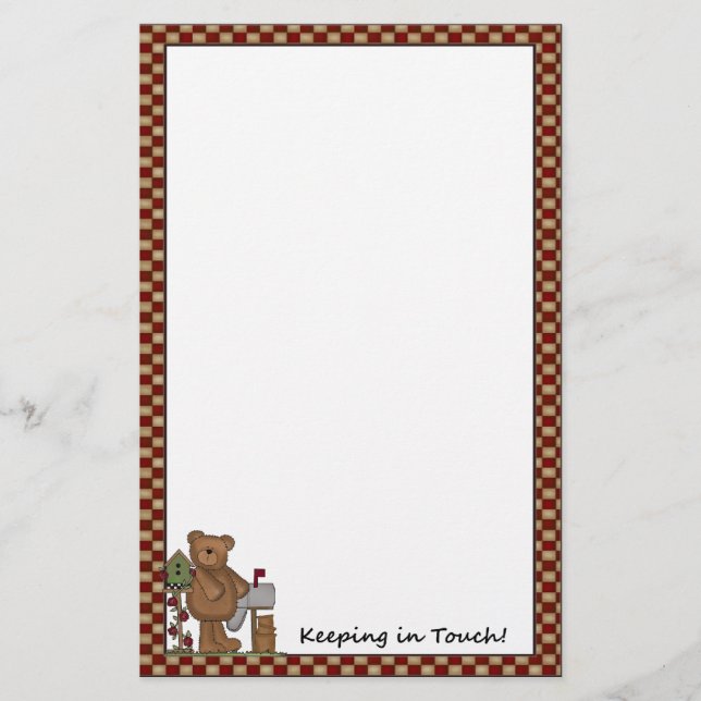 Keeping In Touch Stationery (Bear) (Front)