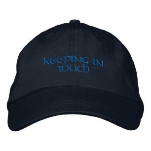 Keeping in Touch Text Printed Elegant-Hat Embroidered Hat