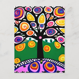 Keeping in Touch   Whimsical Art Postcard