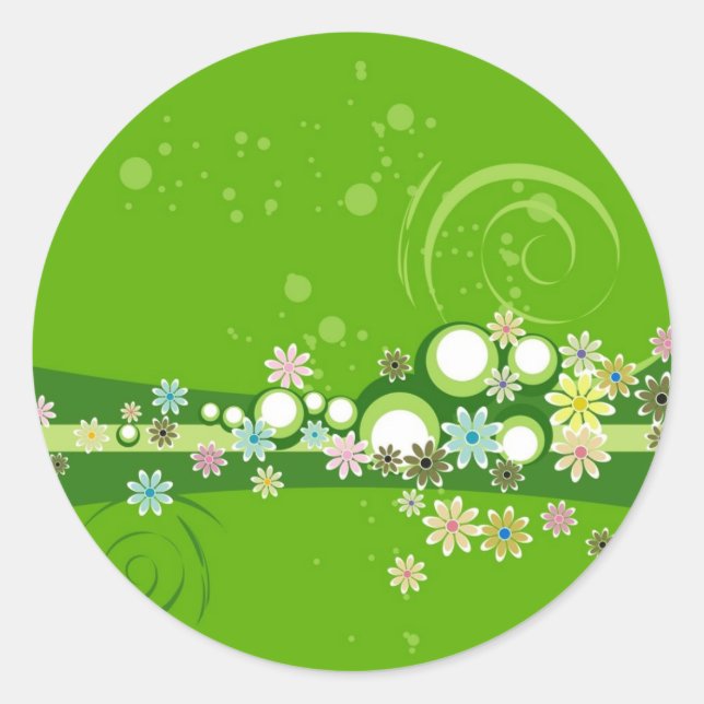 Keeping it Green Classic Round Sticker (Front)