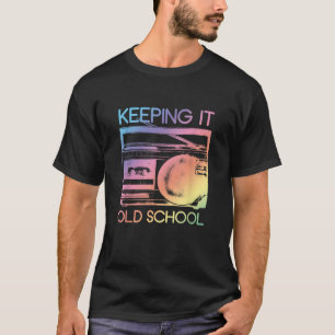 Keeping It Old School Retro 80s 90s Boombox Music T-Shirt