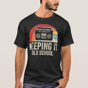 Keeping It Old School Retro 80S 90S Boombox T-Shirt