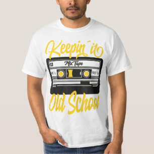 Keeping it Old School Retro Vintage 80s 90s Casset T-Shirt