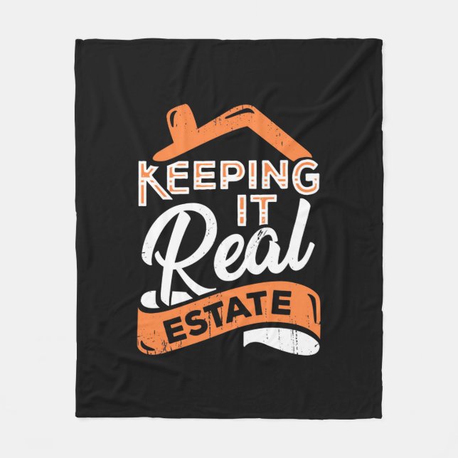Keeping It Real Estate Fleece Blanket (Front)