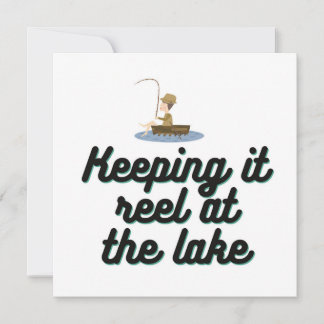 Keeping it reel at the lake thank you card