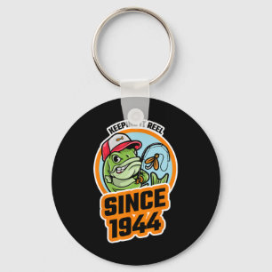 Keeping It Reel Since 1944 Fisherman Fisherwoman B Key Ring