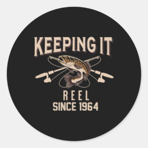 Keeping It Reel Since 1964 Fisherman Fisherwoman B Classic Round Sticker
