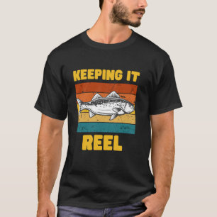 Keeping it Reel Vintage 1970s Funny Fishing Lover T-Shirt