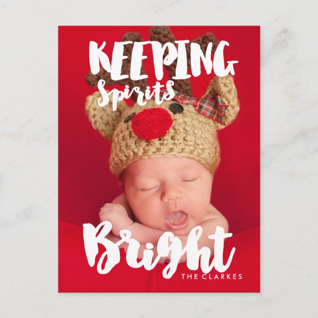 Keeping Sprits Bright | Handwriting Postcard (Front)
