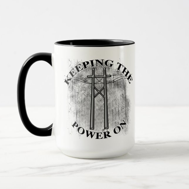 KEEPING THE POWER ON MUG (Left)