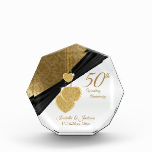 Keepsake 50th 💞 Gold Wedding Anniversary Acrylic Award