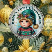 Keepsake Baby's First Christmas Photo Kid Memories