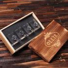 Keepsake Box & Set of 4 Etched Shot Glasses